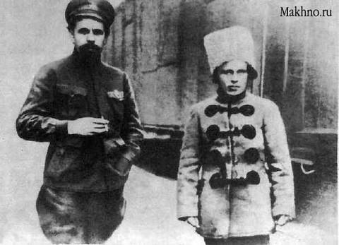 Махно Н.И. и Дыбенко П.Е. Фото. 1919