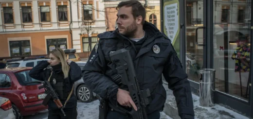 30-річна Світлана Лук'яненкова та її колега патрульної поліції Станіслав Скрипник, 28, на роботі в Києві, Україна, у грудні.Кредит...Лаура Бушнак для The New York Times