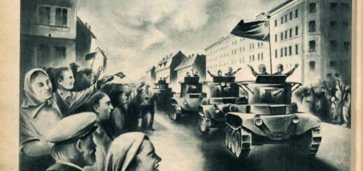 «Трудовой народ встречает Красную армию». Рисунок А. Сеглиня