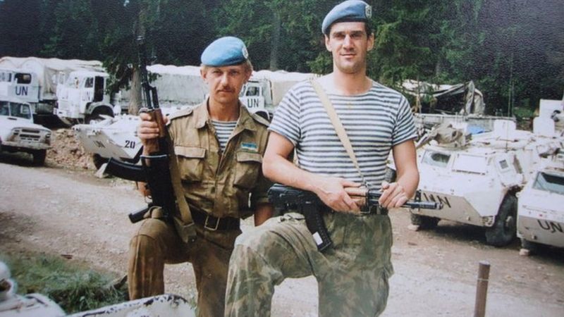 Украинские миротворцы в боснийском анклаве Жепа, 1995 год. АРХІВ АНДРІЯ ХЛУСОВИЧА