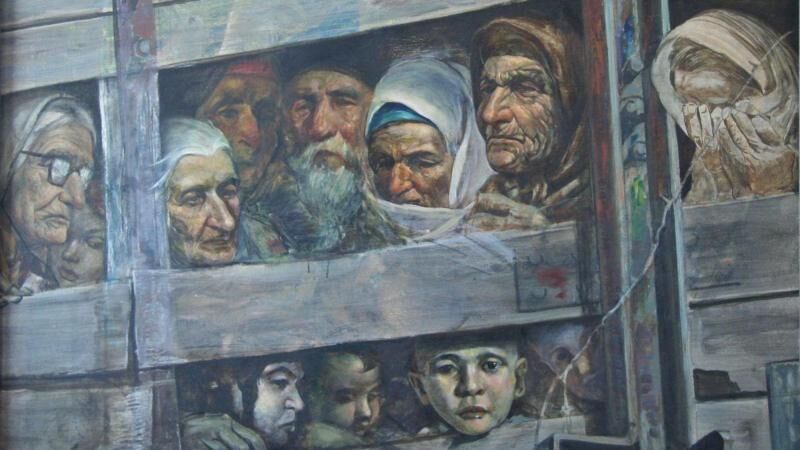 "Потяг смерті". Картина Рустема Емінова