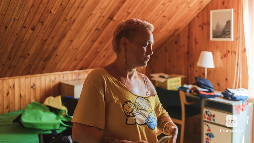 Жінка, яка постраждала від домашнього насильства, у шелтері святої Ольги Олександр Хоменко / hromadske