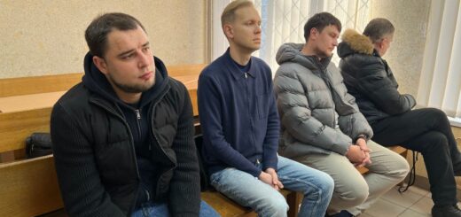 Обвинувачені Юрій Коновальчук, Максим Лукашин, Максим Панасенко та Сергій Сириця | Фото: Суспільне Полтава