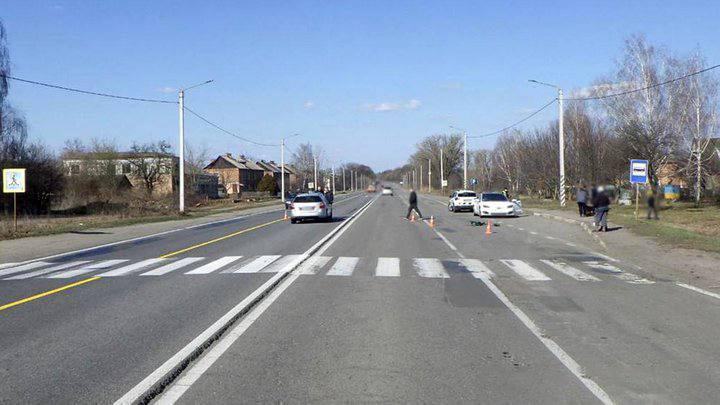 Нерегульований пішохідний перехід у селі Рея, на якому збили дитину. Фото: Національна поліція
