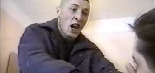 Юрий Гаравский на постановочных кадрах СОБРа. Видео 1999 года, скриншот
