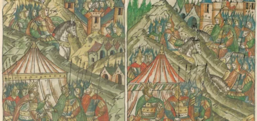 Осада Москвы крымским ханом Мехмедом I Гераем в 1521 году. Миниатюры из Лицевого летописного свода XVI века
