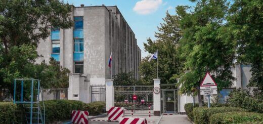 КПП на въезде в Штаб Новоозерненского района базирования Черноморского флота РФ, август 2019 года Фото: RFE/RL