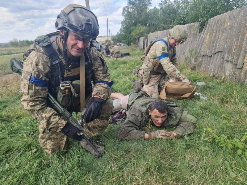 пленный российский подполковник под Изюмом